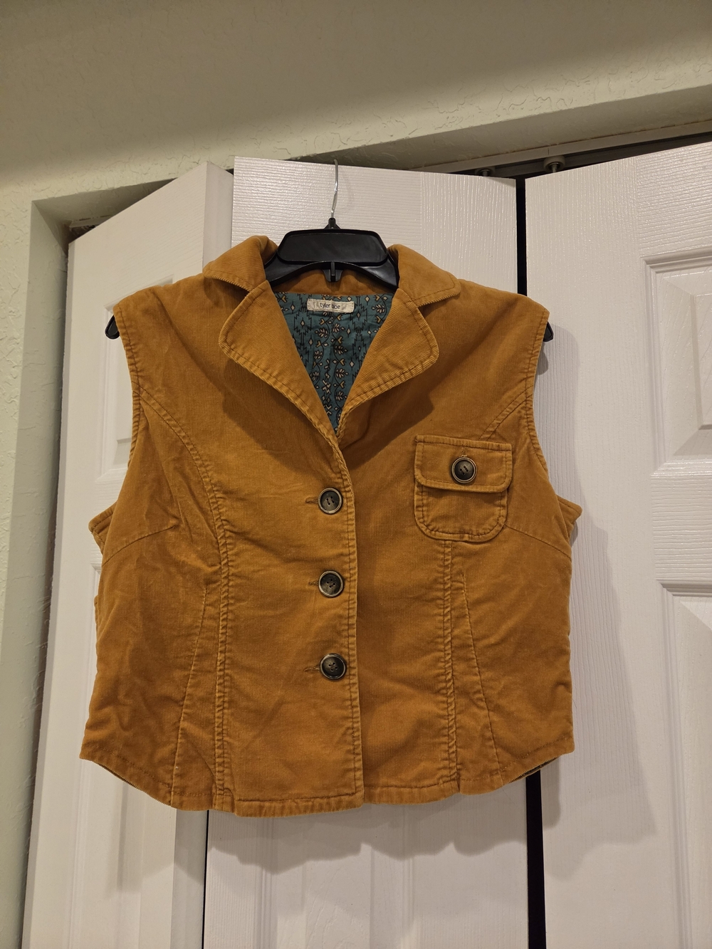 Tyler Boe Mustard Corduroy Button-Front Vest